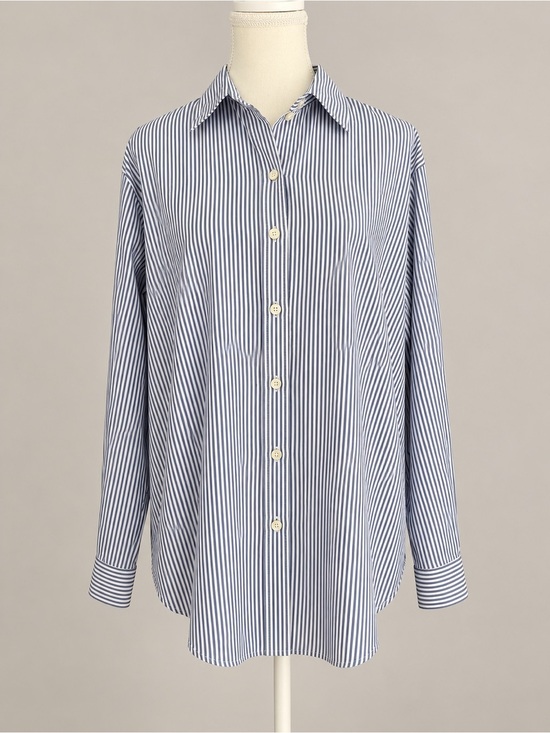 Babaton Tops - Aritzia Babaton Everyday Button-Up Cotton Striped Shirt